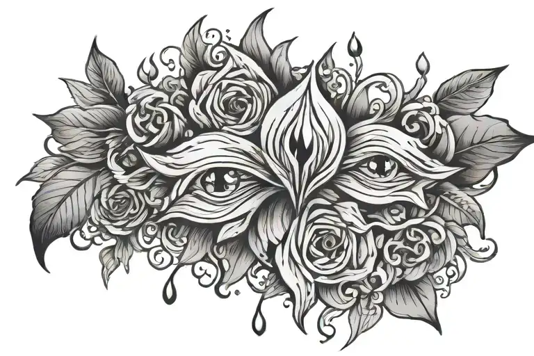 betrayal worst bitch tear drops falling tattoo design idea