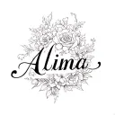 Name Alina Font tattoo design idea