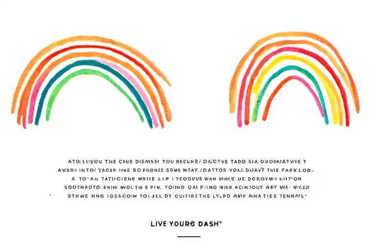 live your dash with rainbow tattoo design idea