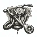 EMS tools like stethoscope tattoo design idea