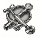 EMS tools like stethoscope tattoo design idea