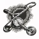 EMS tools like stethoscope tattoo design idea