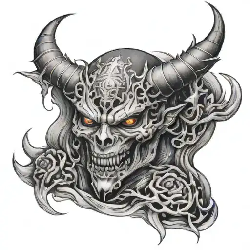 sexy demon sleeve tattoo tattoo design idea