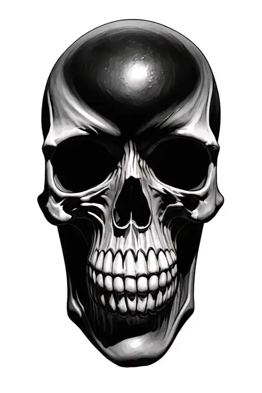 smile now cry later skulls with soft black and grey shading tattoo design idea