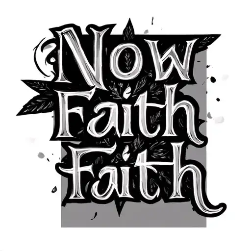 Hebrews 11:1 Now Faith tattoo design idea