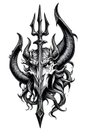 poseidons trident devil trident tattoo design idea