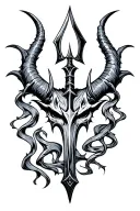 poseidons trident devil trident tattoo design idea