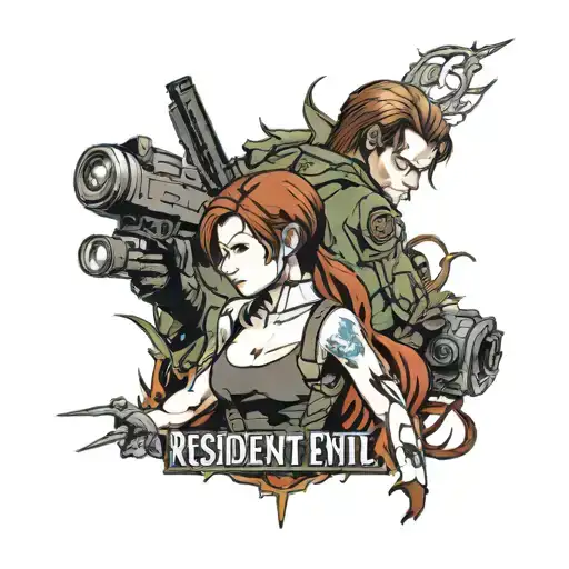 resident evil tattoo design idea