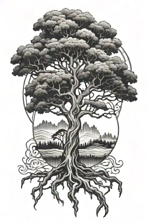 Posion tree tattoo design idea