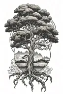 Posion tree tattoo design idea