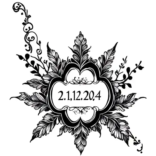 "2.11.2024" Font tattoo design idea