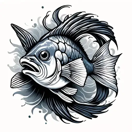 Christian fish tattoo tattoo design idea