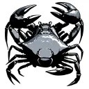 crab holding tattoo design idea