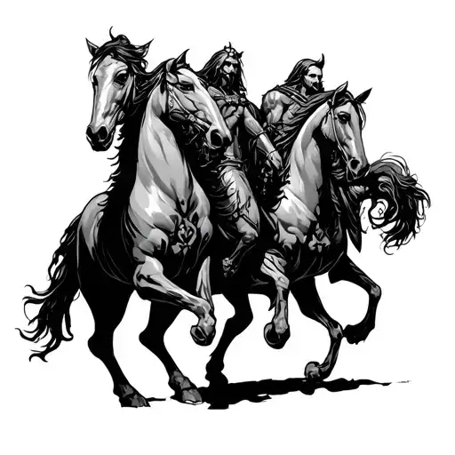 four horsemen of the apocalypse tattoo design idea
