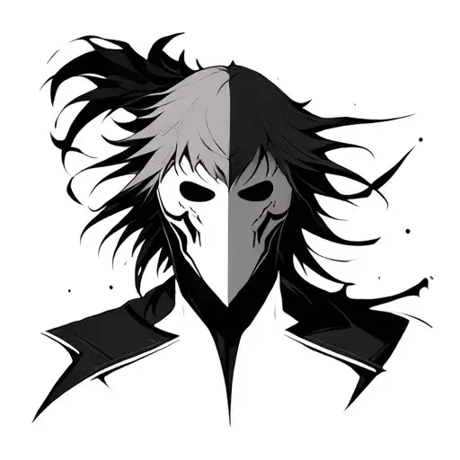 bleach anime hollow mask tattoo design idea