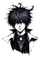 L from Deathnote tattoo design idea