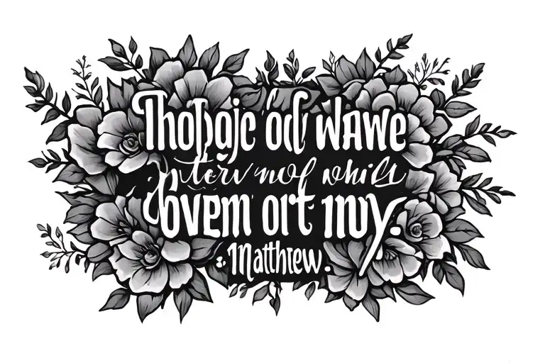 bible verse Matthew 11:28 tattoo design idea