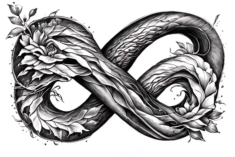 Infinite maternity tattoo design idea