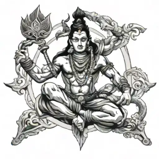 Mahadev tattoo design idea