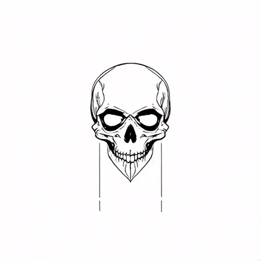skull, Rock n Roll tattoo design idea