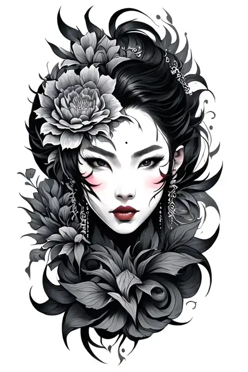 Namakubi tattoo design idea