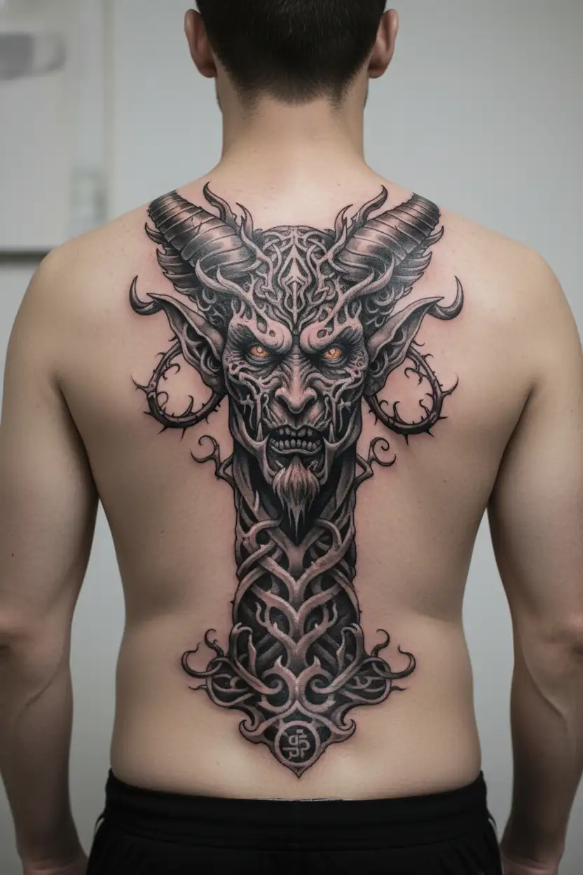demon neshemiron tattoo design idea