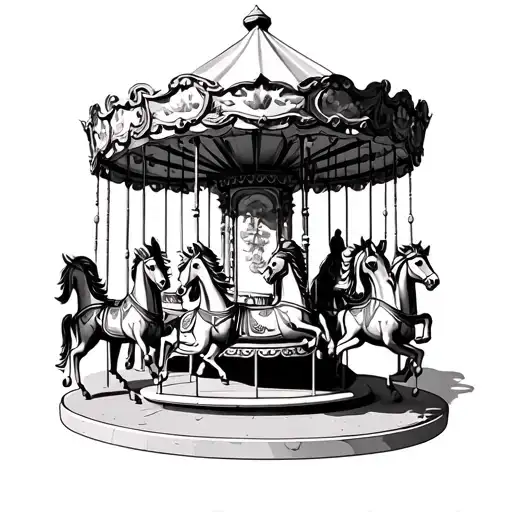 The Carousel Never Stops Turning tattoo design idea