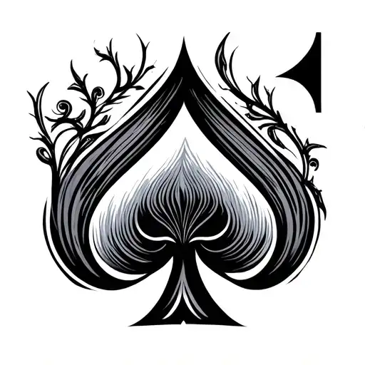 spades black tattoo design idea