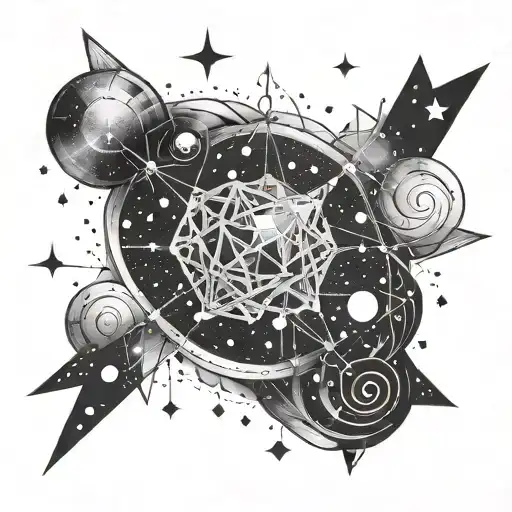 Lyra Constellation tattoo design idea