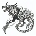 cyber tribal tattoo tattoo design idea