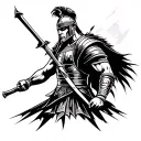 gladiator tattoo design idea