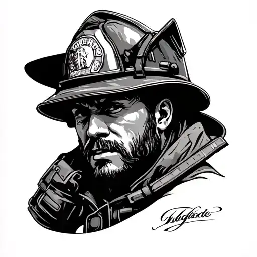 Fallen firefighter tattoo design idea