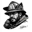 Fallen firefighter tattoo design idea