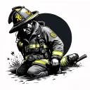Fallen firefighter tattoo design idea