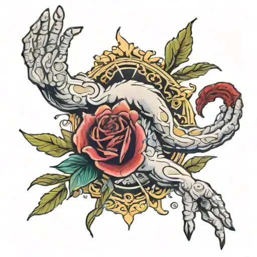 2006 and gods hands tattoo design idea