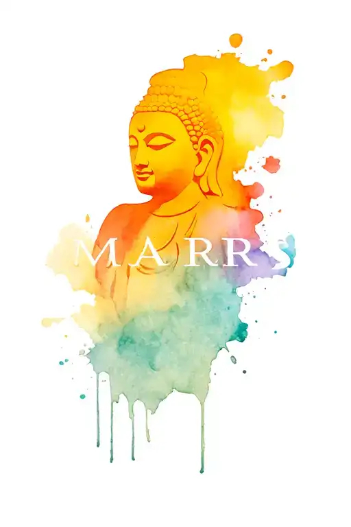 "MARS" loyal, calm, buddha, vision tattoo design idea