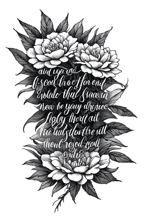 serenity prayer written tattoo design idea