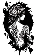 tattoo inspired by vi's steampunk back tattoo in arcane tattoo design idea