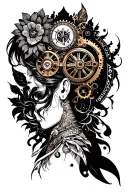 tattoo inspired by vi's steampunk back tattoo in arcane tattoo design idea