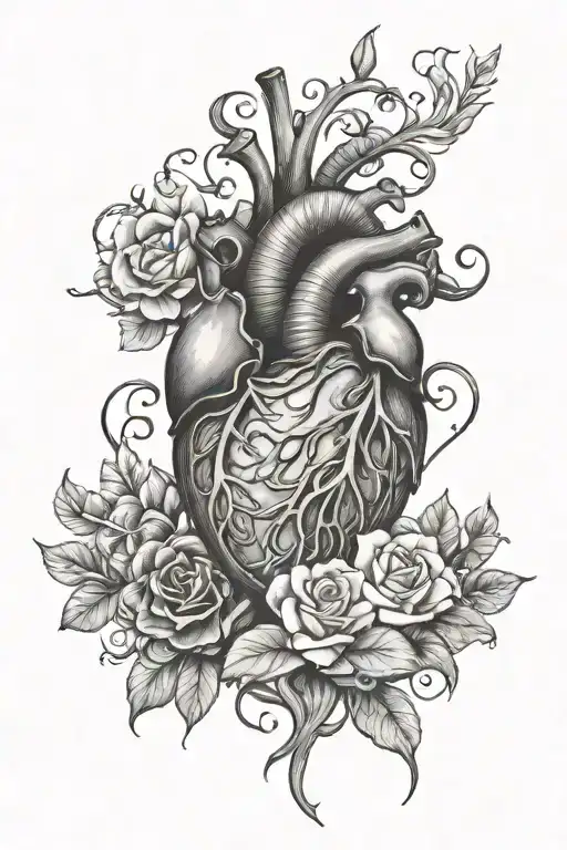 heart and soul tattoo design idea