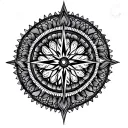 Mandala Compass tattoo design idea