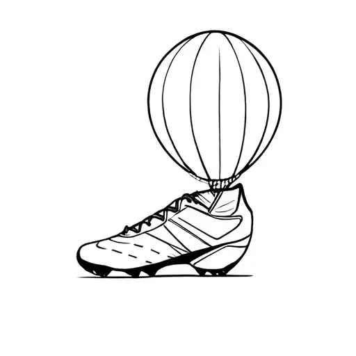 Football Shoe and Balon tattoo design idea