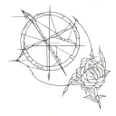 broken arrow tattoo design idea