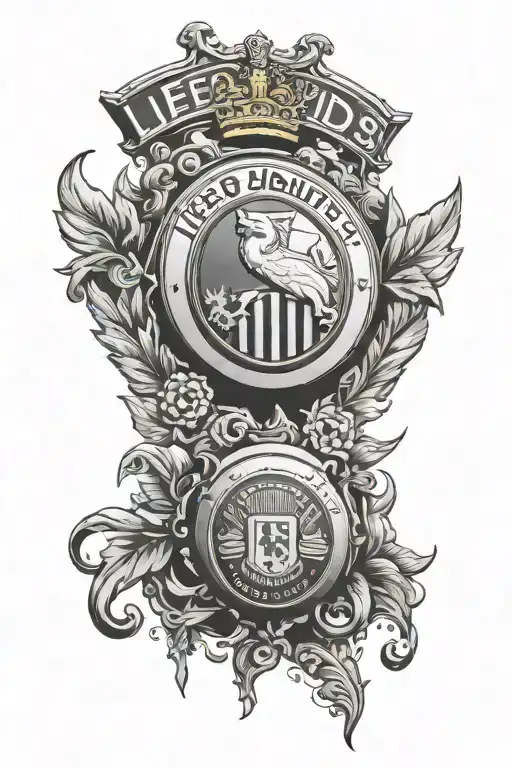 Leeds united and f1 and engle tattoo design idea