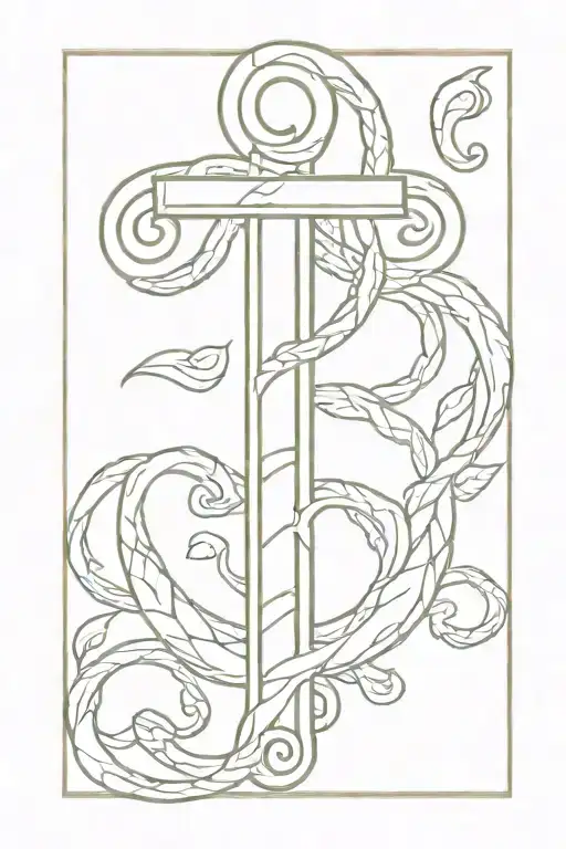Rod of Asclepius murphy family tattoo design idea