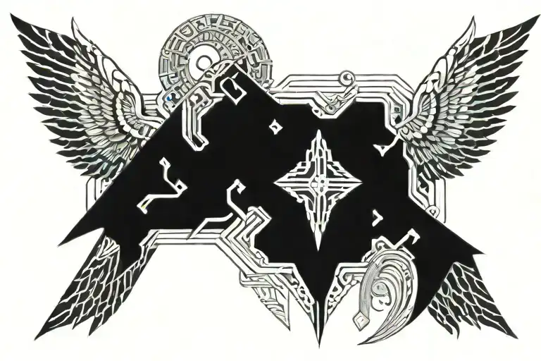 Seraphim is an angel tattoo design idea
