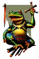 Frog Samurai tattoo design idea