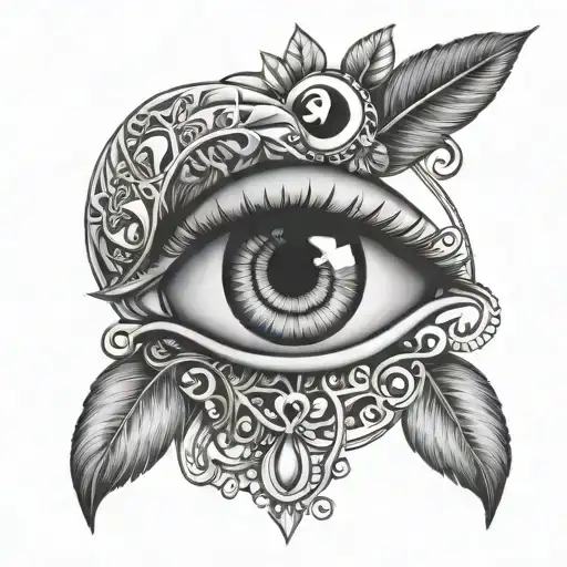 evil eye, Virgo earth sign tattoo design idea