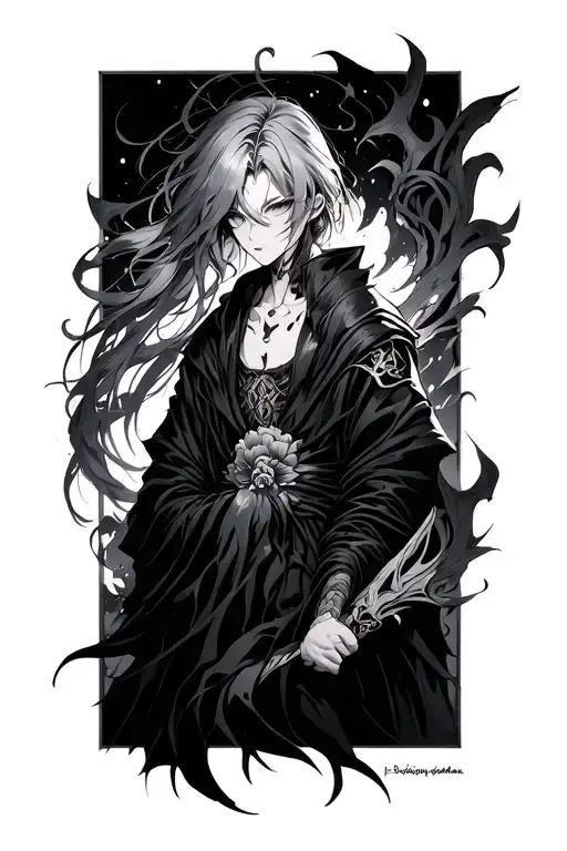 solo leveling anime tattoo design idea