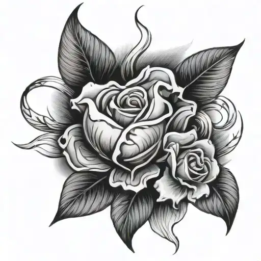 hate and love tattoo design idea